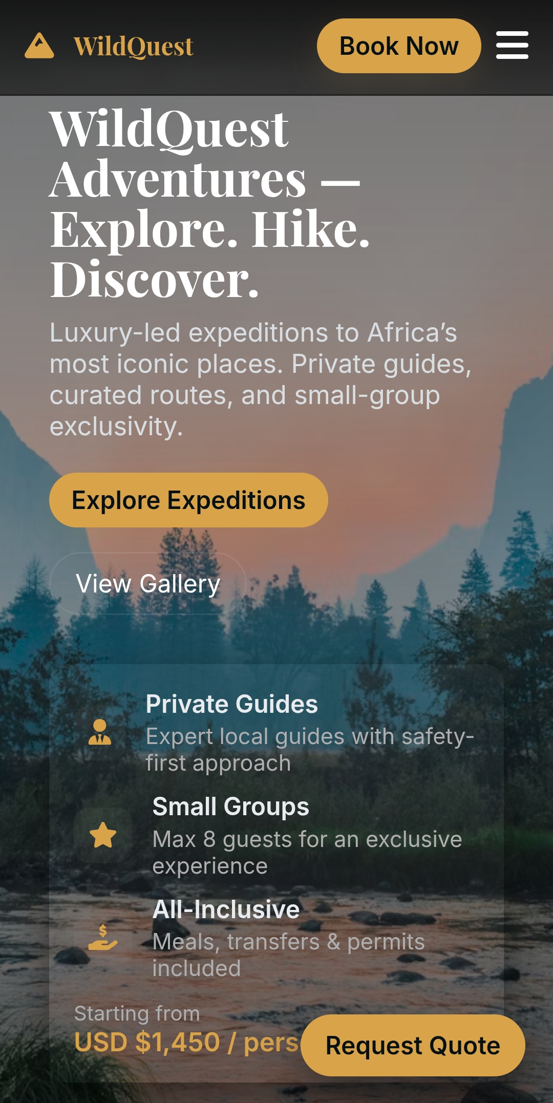 Sample Restaurant Website