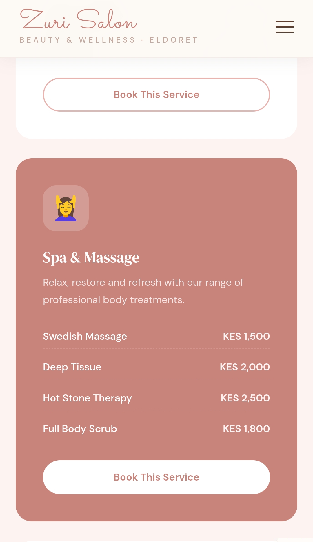 Zuri Salon — Salon & Spa Template
