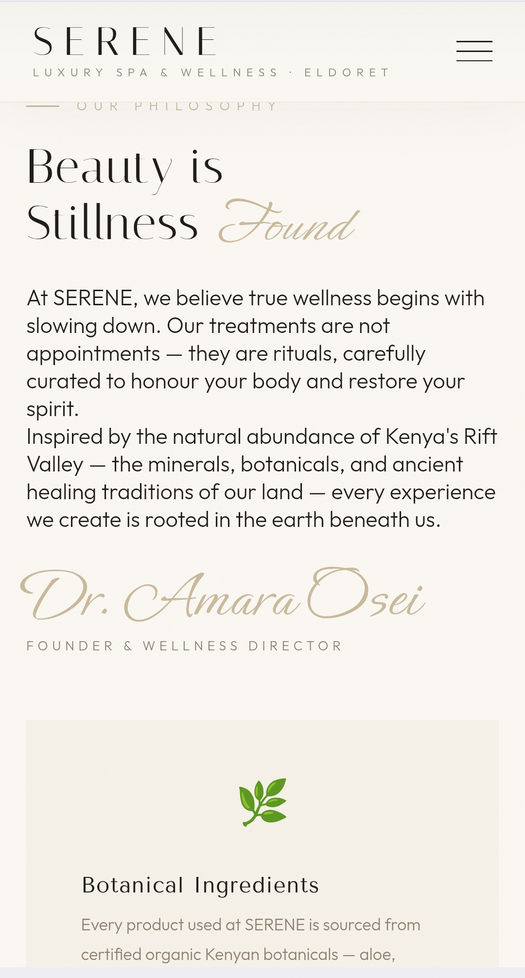 SERENE — Luxury Spa & Wellness Template