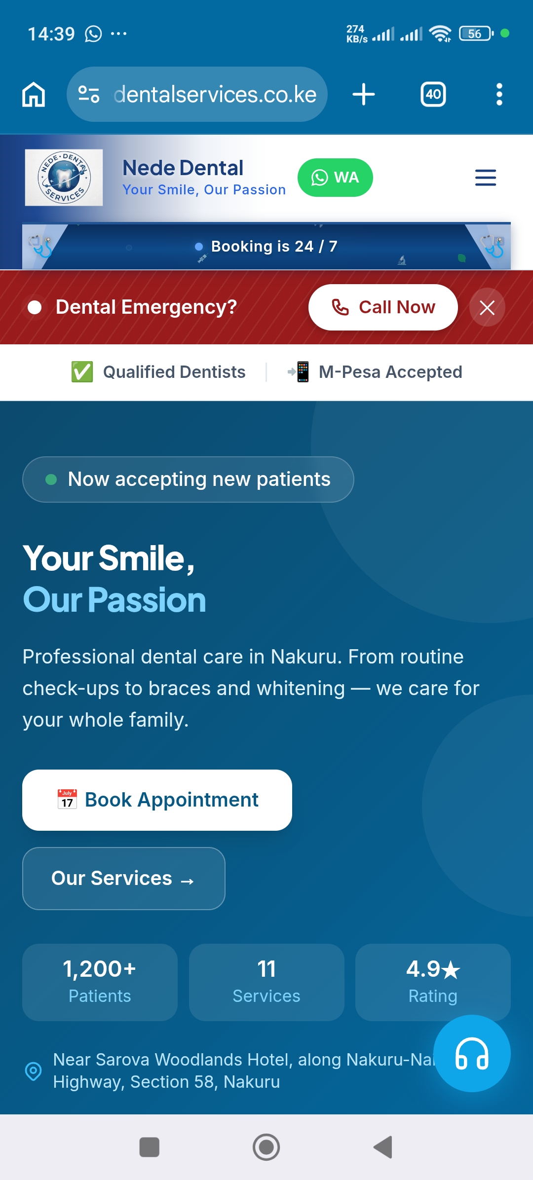 Nede Dental Services — Dental Clinic Website