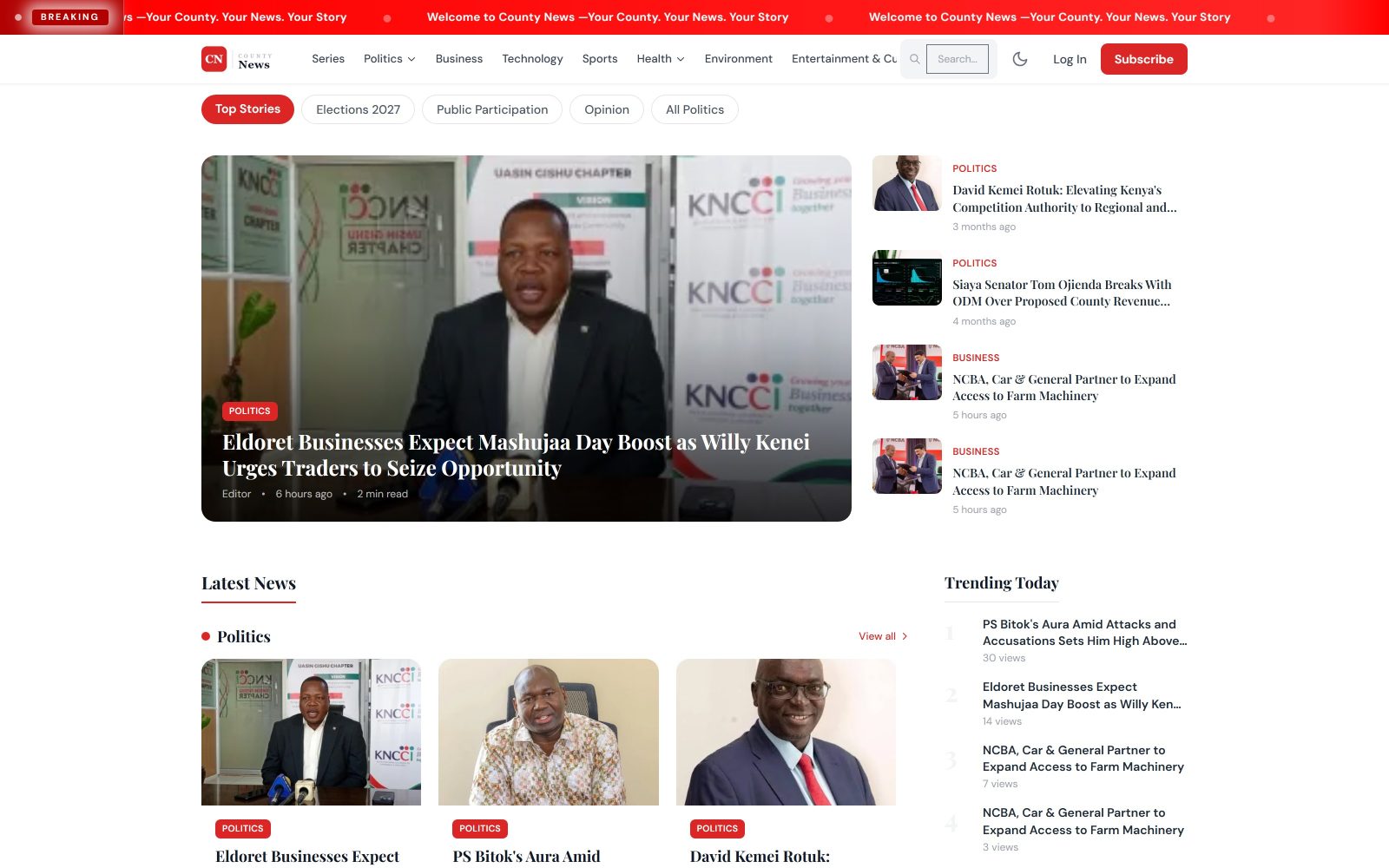 County News: Digital News Platform