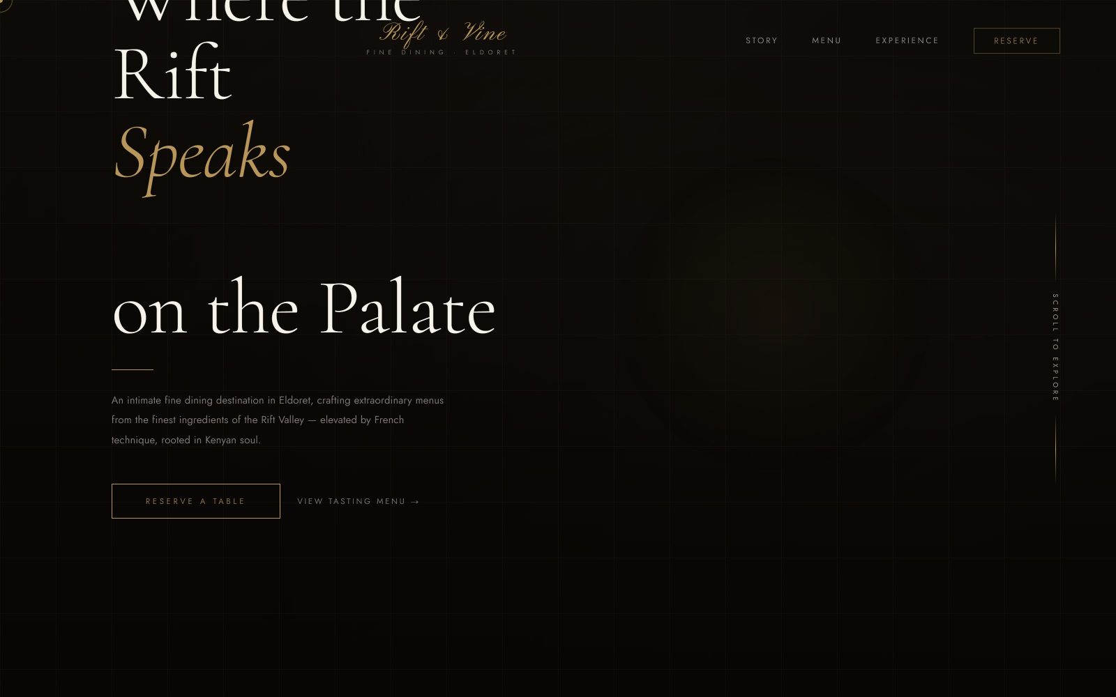 Rift & Vine: Luxury Restaurant Template