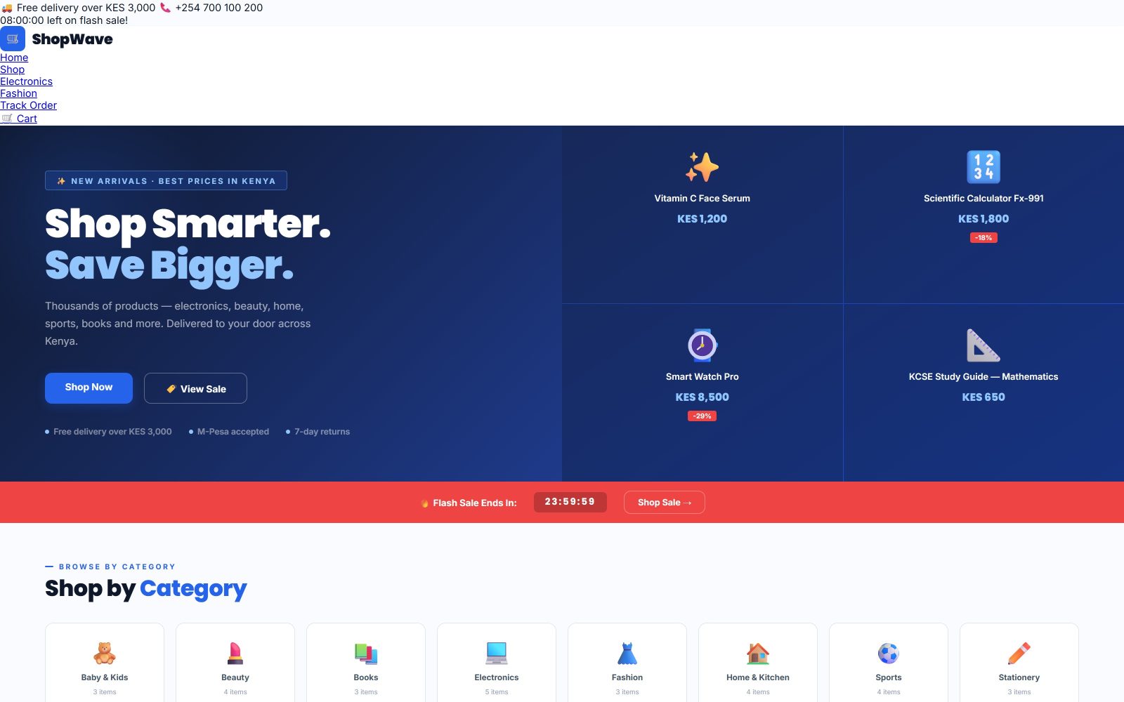 ShopWave: General Online Store Template